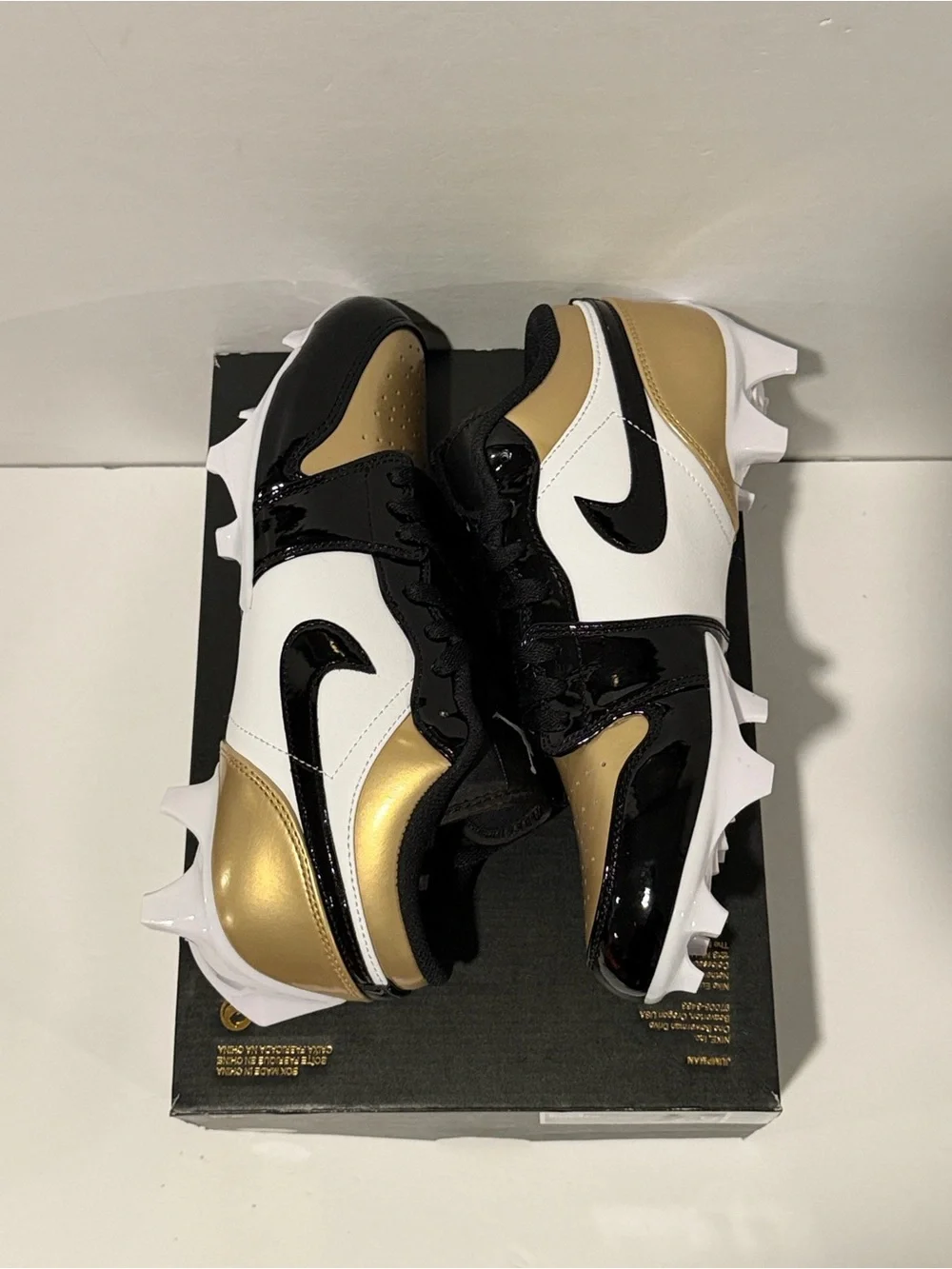 Nike Air Jordan 1 Low TD 'Metallic Gold Black White' (FJ6245-701) Size 8